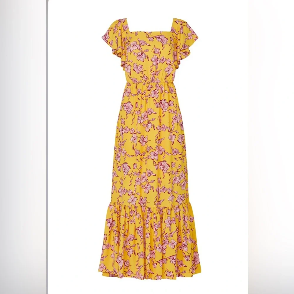 Sachin + Babi Yellow and Pink Floral Maxi Dress - Picture 3 of 3